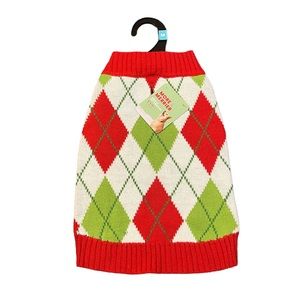 More & Merrier Argyle Pet Sweater